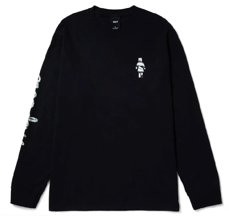 Huf X Crailtap Chrome L/S Tee | Black