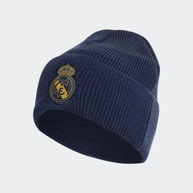 Adidas Real Woolie Unisex Football Beanie Indigo/Dark Gold  Dy7726