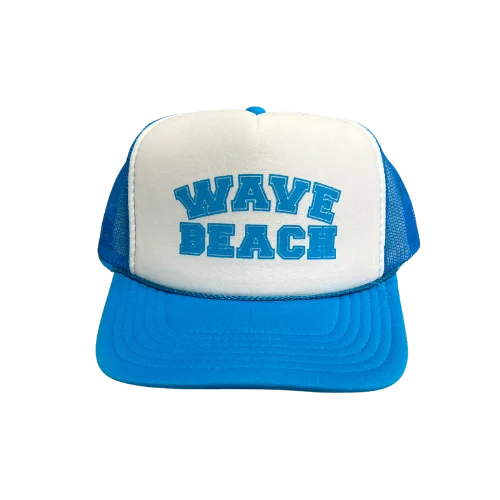 Blue & White Beach Trucker Hat