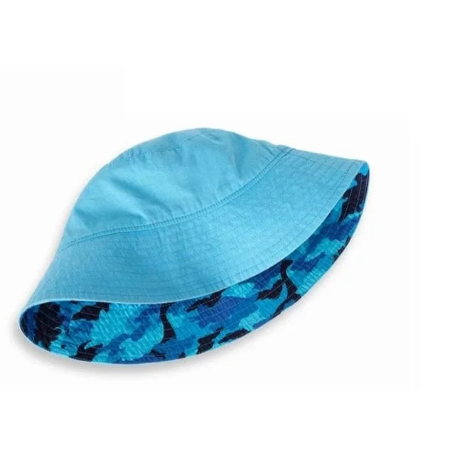 Hatley Dino Camo Reversible Sun Hat Kids-Boys Blue S20CDK032