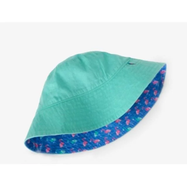 Hatley Fancy Flamingos Reversible Sun Hat Kids-Girls Green and Pink S20FFK032