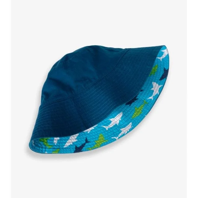 Hatley Great White Sharks Reversible Sun Hat Kids-Boys Blue S20SSK032