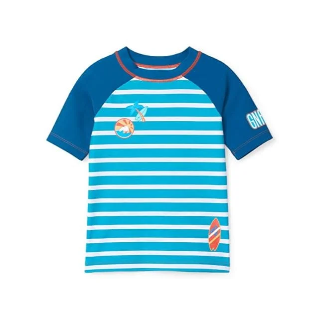 Hatley Tropical Paradise Short Sleeve Rashguard Kids-Boys Blue S20PTK1203