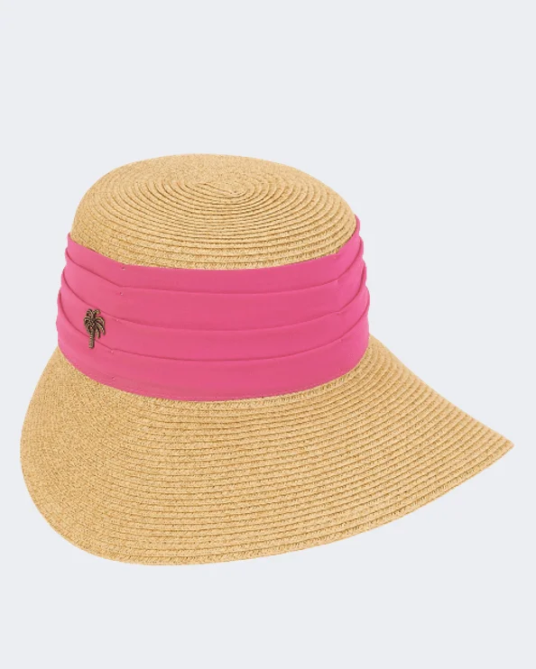 Sun N' Sand Sunsavor Women Beach Hat Fushia/Beige