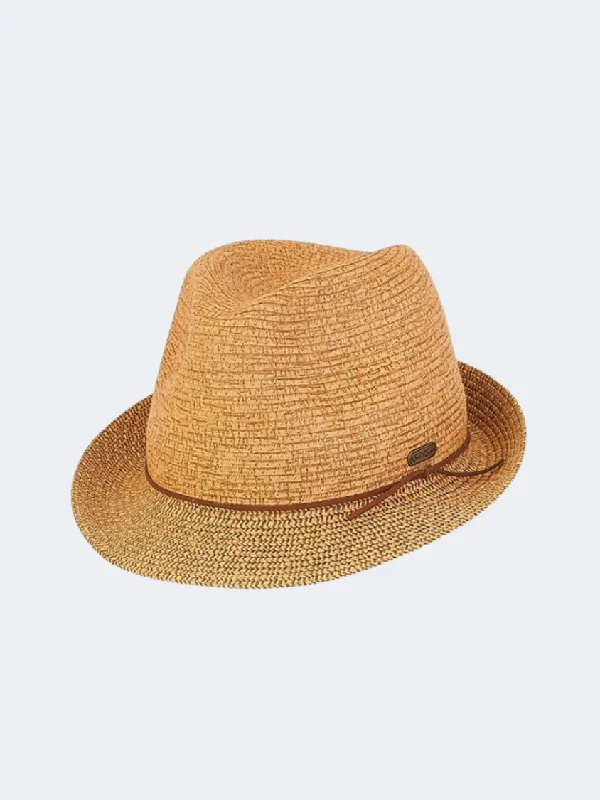 Sun N' Sand Paper Braid Fedora Women Beach Hat Tan Hcj218