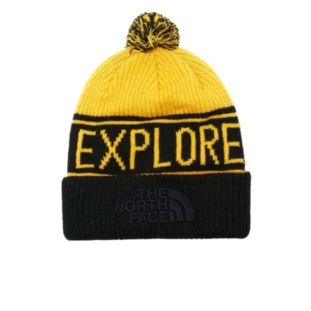 The North Face Pom Bne Unisex Lifestyle Beanie Summit Gold/Black