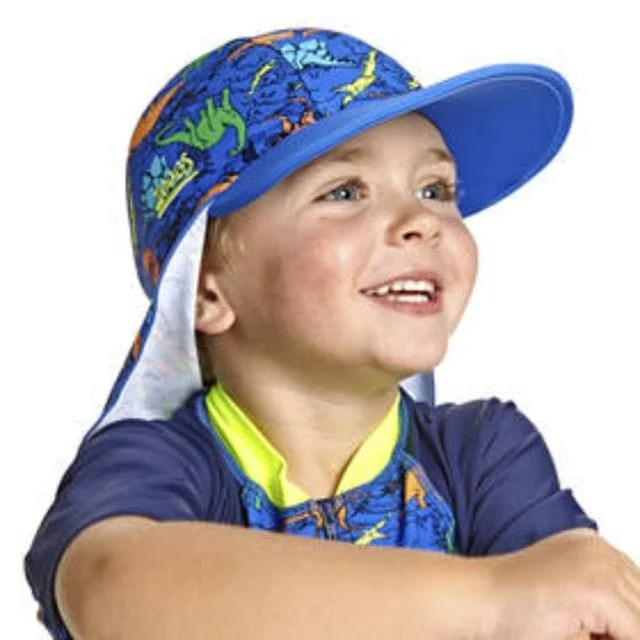 Zoggs Dino Land Sun Hat Boys Beach Hat Blue/Multicolor 7615201